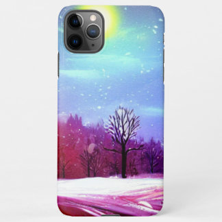 Capa Para iPhone Paisagem de inverno vibrante com sol brilhante