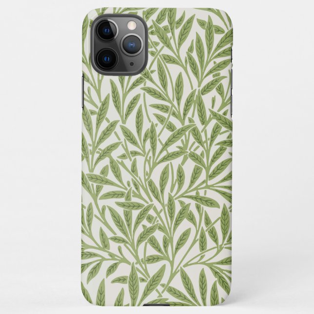 Capa Para iPhone Pattern of green leafy branches  (Verso)