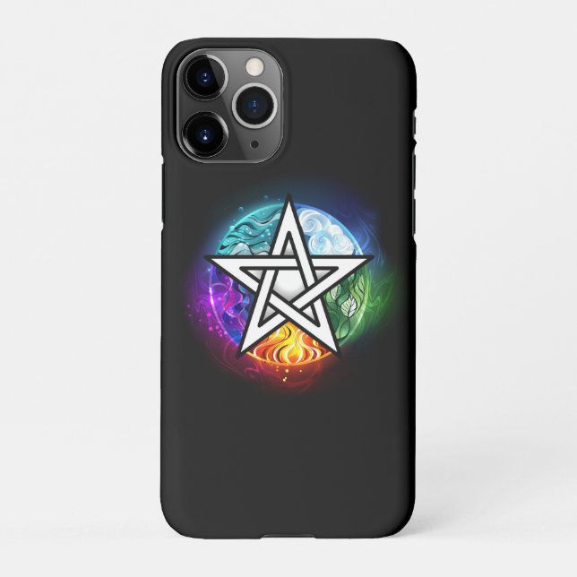 Capa Para iPhone Pentagrama do Wiccan (Verso)