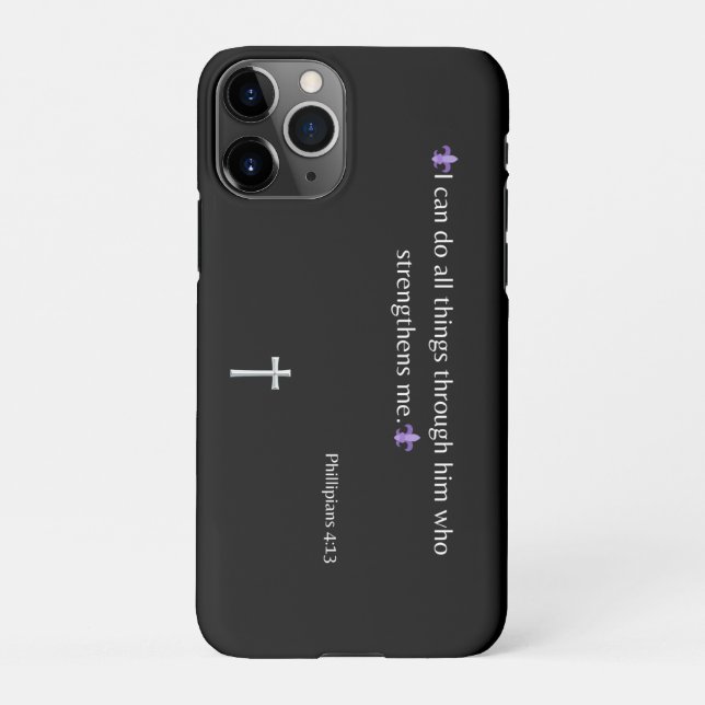 Capa Para iPhone Philippians 4:13 Bíblia Verse iPhone / iPad case (Verso)