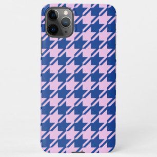 Capa Para iPhone Pink-alto-dente+Padrão Azul