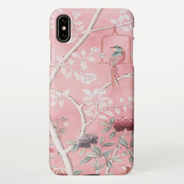 Capa Para iPhone Pink Chinoiserie Bird Floral Elegant