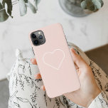 Capa Para iPhone Presente Moderno, Rosa e Coração Minimalista, Boni<br><div class="desc">Presente Moderno,  Rosa e Coração Minimalista,  Bonito</div>