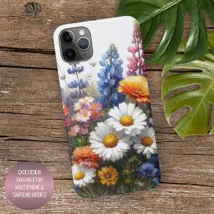 Capa Para iPhone Primavera selvagem Flores Florais Aquarelas Colori