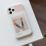 Capa Para iPhone Quadro Rosa Pastel Moderno | Foto de Cachorro Pess<br><div class="desc">Quadro Rosa Pastel Moderno | Foto de Cachorro Pessoal</div>