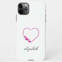 Capa Para iPhone red heart shape withe background personalized