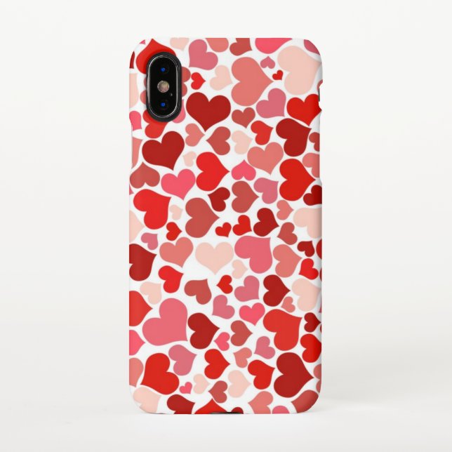 Capa Para iPhone Red Hearts Mousepad (Verso)