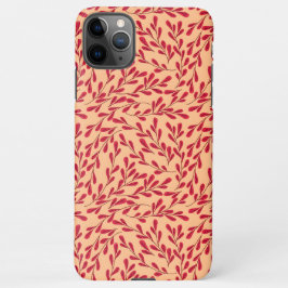 Capa Para iPhone  Red Leafy Branches Seamless Pattern