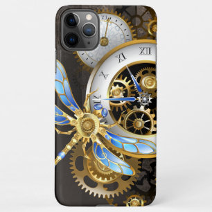 Capa Para iPhone Relógio Steampunk com Dragonfly Mecânica