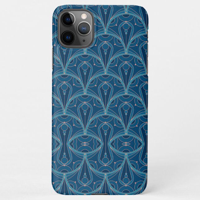 Capa Para iPhone Repeating geometric Art Deco pattern (Verso)