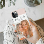 Capa Para iPhone Rosa Moderno | Presente para melhores amigos de fo<br><div class="desc">Rosa Moderno | Presente para melhores amigos de fotografia pessoal</div>