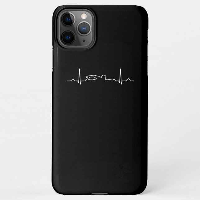 Capa Para iPhone Roupa de batimento cardíaco sofisticado, natação,  (Verso)