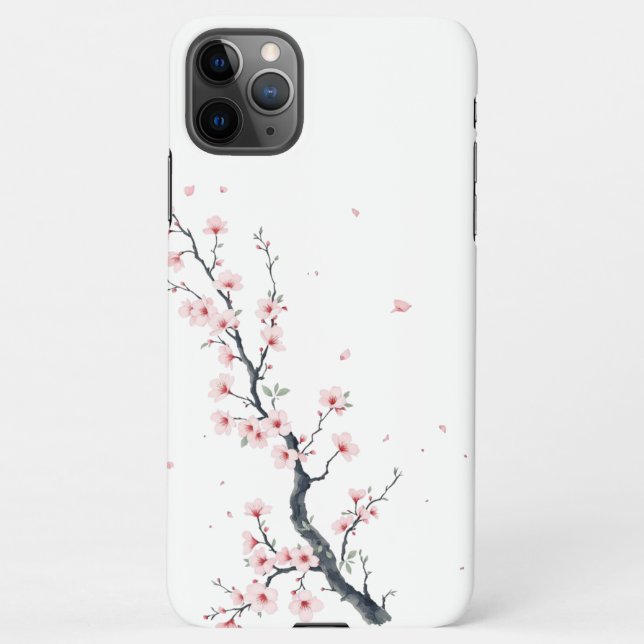 Capa Para iPhone Sakura Cherry Blossom Branch Phone Case (Verso)
