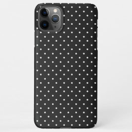 Capa Para iPhone Seamless black and white polka dot pattern 