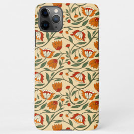 Capa Para iPhone Seamless floral pattern in beige background