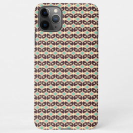 Capa Para iPhone Seamless geometric pattern in dark brown leaf 