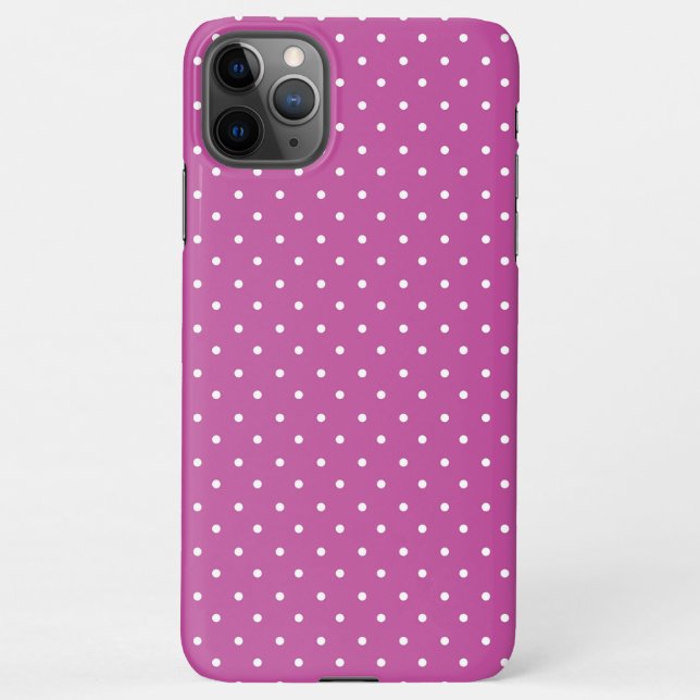 Capa Para iPhone Seamless magenta background polka dot pattern (Verso)