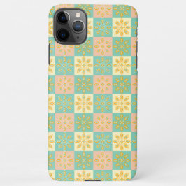 Capa Para iPhone Seamless pattern with geometric floral motifs