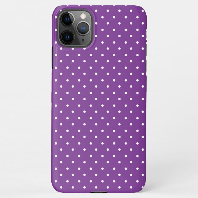 Capa Para iPhone Seamless purple background polka dot pattern  (Verso)
