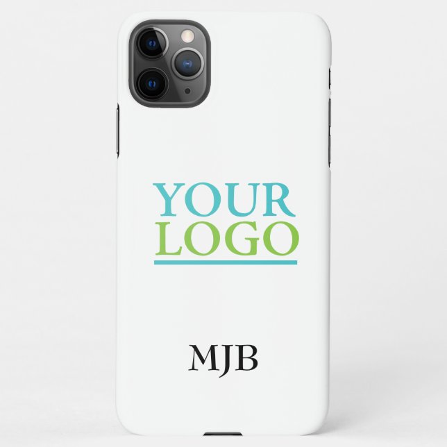 Capa Para iPhone Seu logotipo/Art/Foto, DIY Monograma, Branco (Verso)