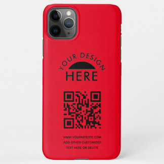 Capa Para iPhone Seu logotipo e código QR Promoção de negócios iPho
