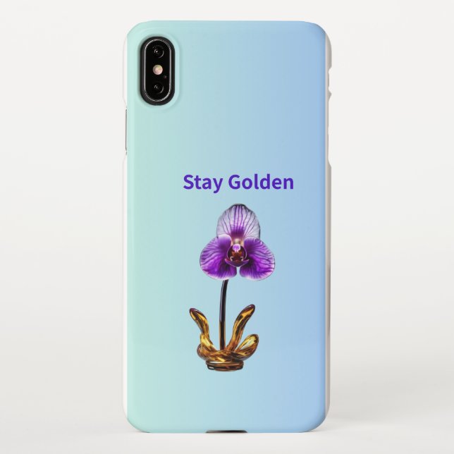 Capa Para iPhone Stay Golden Orchid (Verso)