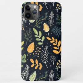 Capa Para iPhone Stylish Green and Yellow Foliage Pattern 