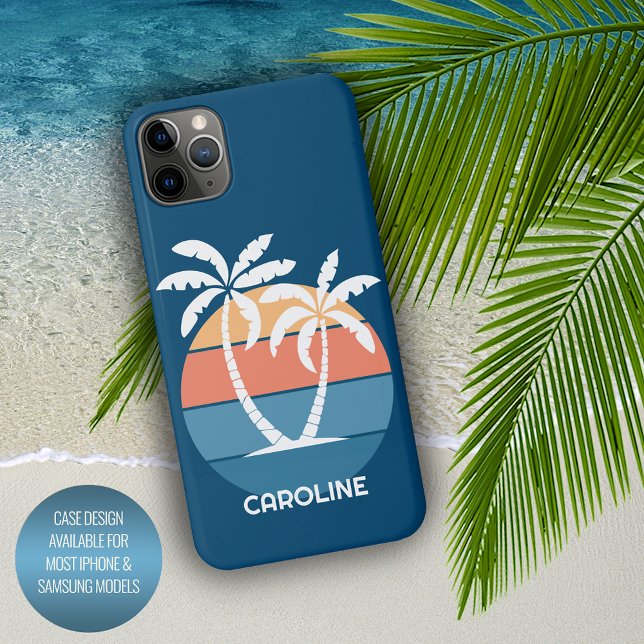Capa Para iPhone Sunset de Oceano de Praia da Ilha Tropical Persona (Criador carregado)