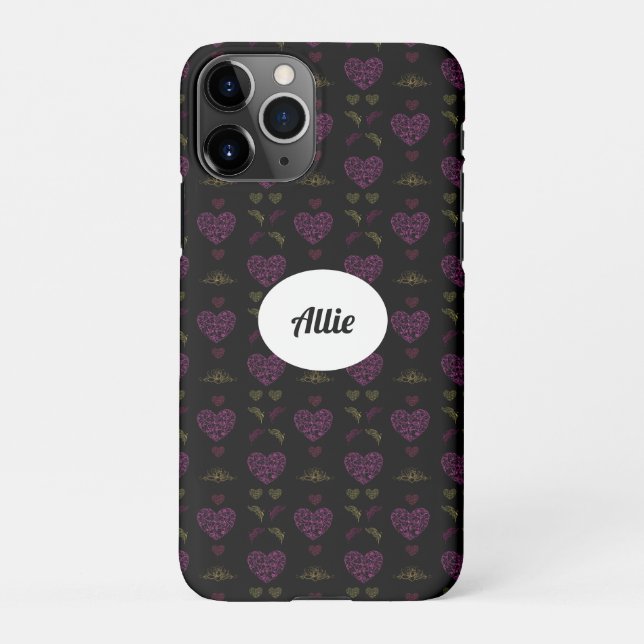 Capa Para iPhone Sweet romantic valentine heart (Verso)