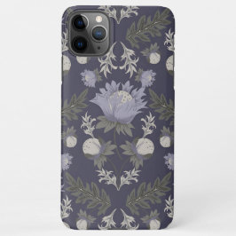 Capa Para iPhone Symmetrical dark purple floral pattern
