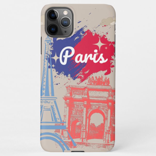 Capa Para iPhone Torre Eiffel de Paris (Verso)