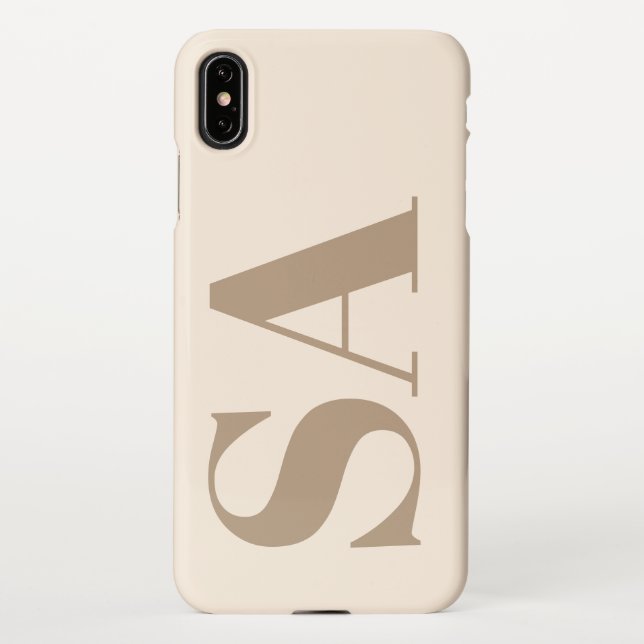Capa Para iPhone trendy Antique White with Monogram Case-Mate (Verso)
