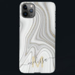 Capa Para iPhone Trendy gold glitter sparkle marble name monograma<br><div class="desc">Trendy gold glitter sparkle marble name monograma iPhone 11 Pro Max Capas</div>