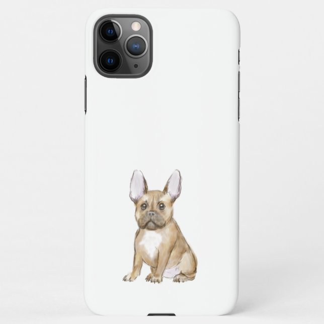 Capa Para iPhone Um cachorrinho francês adorável (Verso)