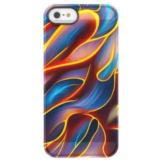 Capa Para iPhone SE/5/5s Permafrost® Abstrato Swirl Blue Red Flames