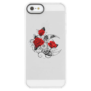 Capa Para iPhone SE/5/5s Permafrost® Crescente Mecânico com Rosas vermelhas