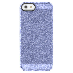 Capa Para iPhone SE/5/5s Transparente Folha Azul Pastel, Brilhante E Sem Estirpes