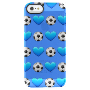 Capa Para iPhone SE/5/5s Transparente iPhone azul SE/5/5s Clearly™Case de Emoji da bola