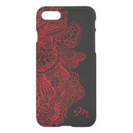 Capa Para iPhone, Uncommon Laço vermelho do vintage no iPhone preto do