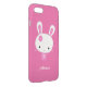 Capa Para iPhone, Uncommon Mala rosa personalizada Kawaii Bunny Clear iPhone  (Parte Traseira/Direita)