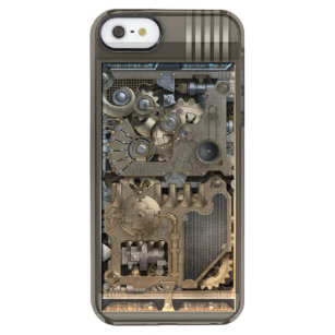 Capa Para iPhone SE/5/5s Transparente Mecanismo Steampunk.