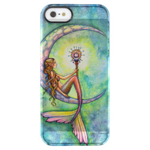 Capa Para iPhone SE/5/5s Transparente Mermaid Moon Fantasy Art