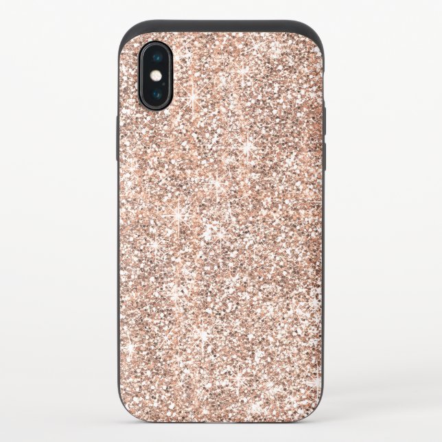 Capa Para iPhone, Uncommon Minúscula deslizante do iPhone X com Glitter Doura (Back)
