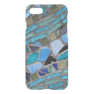 Capa iPhone 8/7 Mosaico de Vidro Azul no Mar Claro iPhone 8/7 Caso