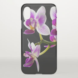 Capa Para iPhone X Orquídea branca e roxa
