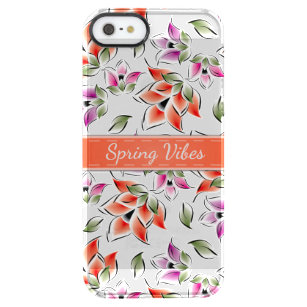 Capa Para iPhone SE/5/5s Transparente Primavera Vibes, Floral