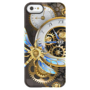 Capa Para iPhone SE/5/5s Permafrost® Relógio Steampunk com Dragonfly Mecânica