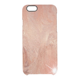 Capa Para iPhone 6/6S Transparente Rosa de Pêssego de Cobre, Dourado, Suavização Metá