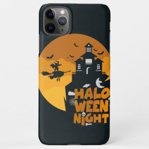 Capa Para iPhone Vassoura bonito voadora contra a lua de Cheio