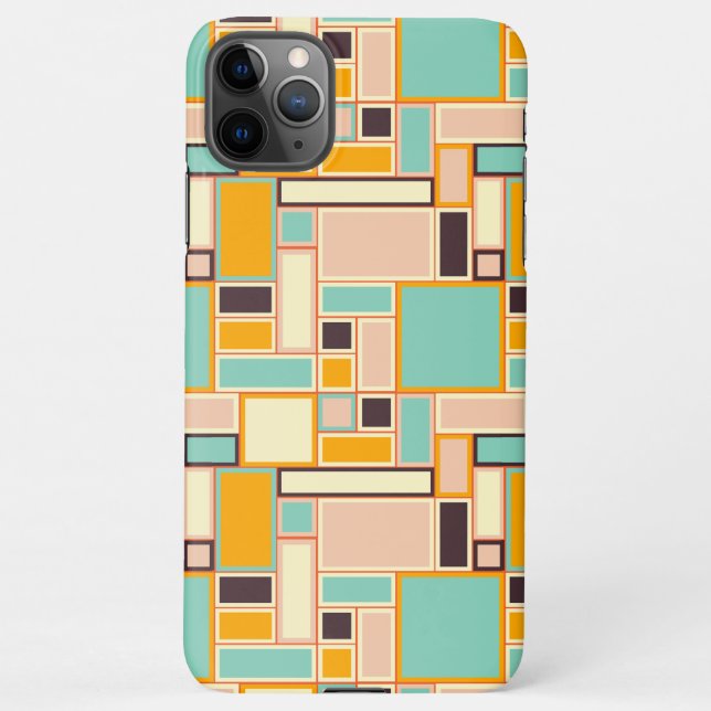 Capa Para iPhone Vibrant abstract pattern with rectangles (Verso)